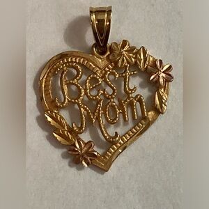 14K Michael Anthony “Best Mom” Heart Pendant